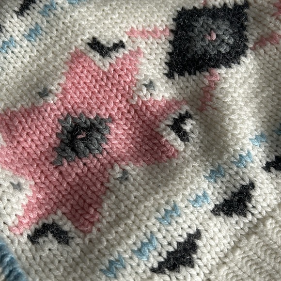 🌻4/$20 Vintage Pattern Knit Button Up Cardigan By Impulse Made In Taiwan Medium - Picture 8 of 16